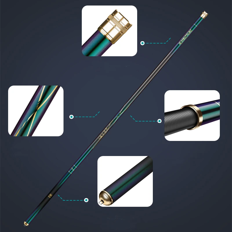Caña de pescar ultraligera para carpa, accesorio de Pesca ultraligero de carpa, caña de pescar superdura de Taiwán, caña de pescar de alto carbono - imagen 3