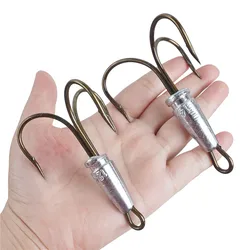Anzuelos Treble Hook reforzados para lubina y salmón 30-80g