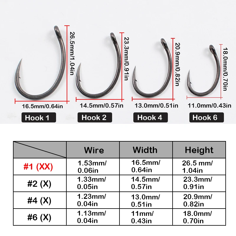 Anzuelo Krank Gape para carpa – Aparejo de pelo con anillo y púas - imagen 2