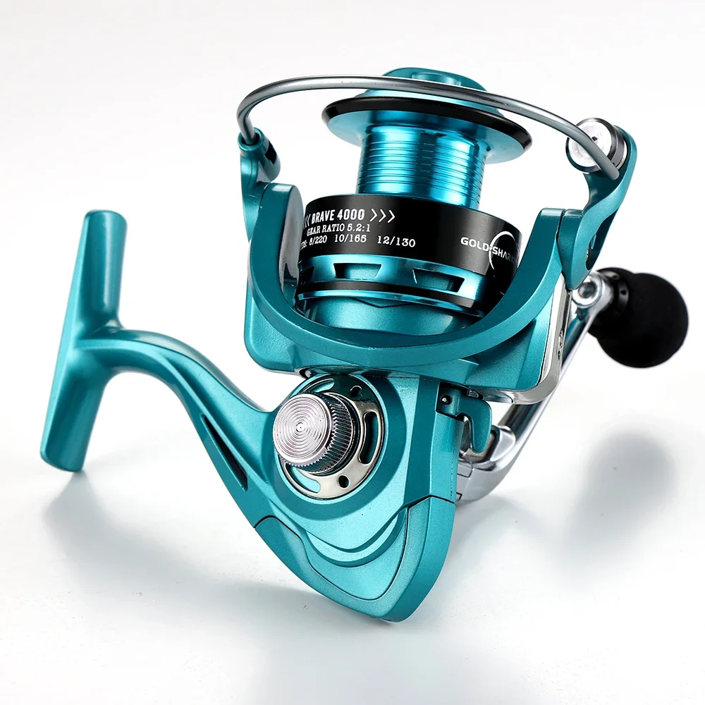 Carrete de fundición de larga distancia, rueda giratoria, serie 1000-7000, carrete de Metal, pesca de carpa marina, arrastre máximo de 15kg, Surfcasting - imagen 5