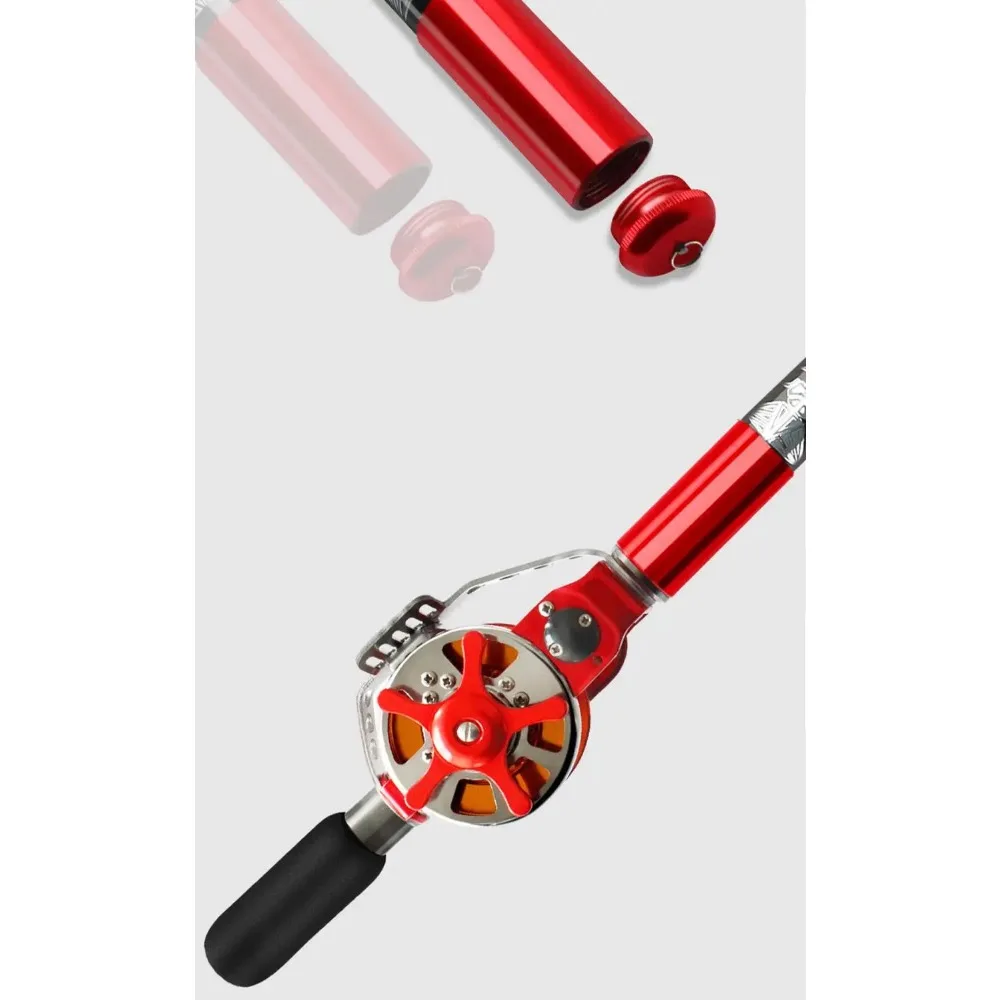 Caña de pescar con carrete hueco, caña de pescar telescópica de fibra de carbono de doble uso, cañas de corriente superdura, caña de mano 4,5/5,4/6,3/7,2/8,1/9M - imagen 3