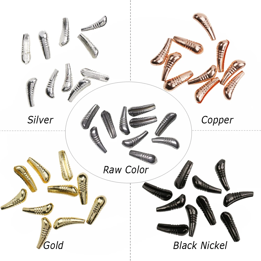 Bimoo-plantilla de aleación ponderada para Ninfa, 12 Uds., cuentas traseras para Jig Ninfas, atado de moscas/materiales de punto, Señuelos de pesca de hundimiento rápido - imagen 5