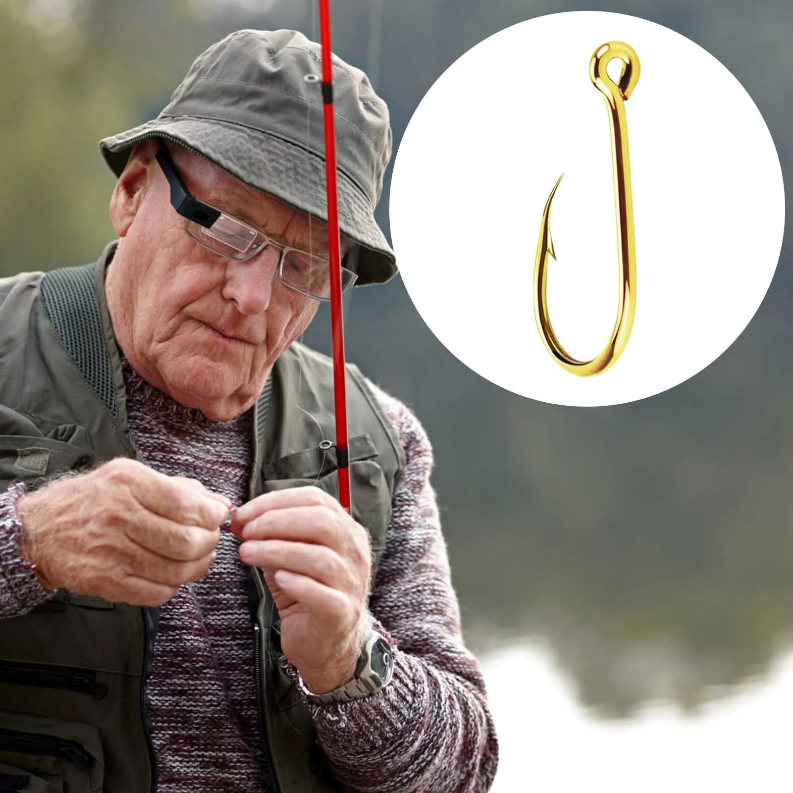 Anzuelos de pesca de aleación de 100 piezas, anzuelo fuerte y afilado con púas, accesorios de pesca de alta calidad para bagre, trucha, lubina, pesca en hielo - imagen 4