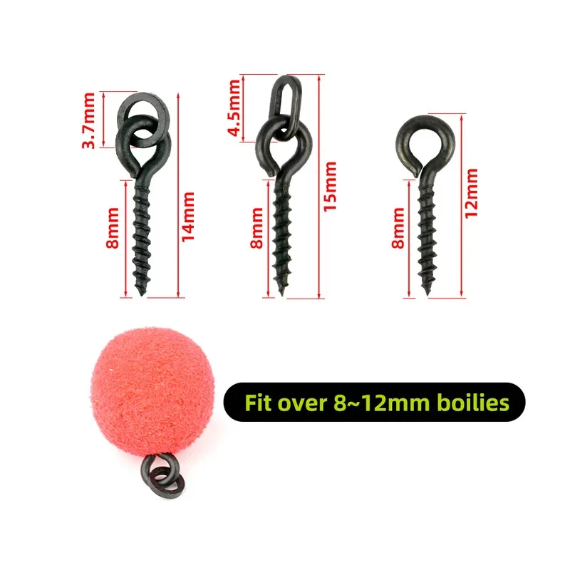 70pcs/pack Carp Fishing Accessories Fishing Hook Bait Screw Stopper Rubber Bead Spinner Rig Stopping Bead Fishing Tool - imagen 2