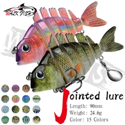 WALK FISH Señuelos Multiarticulados con Lentejuelas para Lubina