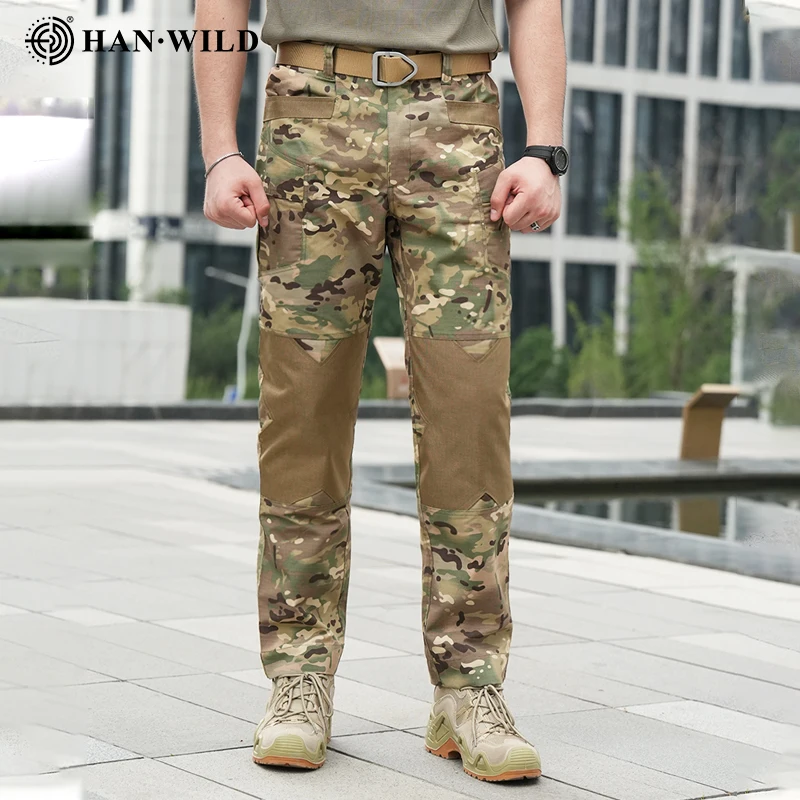 Pantalones tácticos para hombre, ropa de camuflaje, pantalones Airsoft de combate, pantalones Cargon de Paintball, pantalones casuales de senderismo resistentes al desgaste - imagen 2