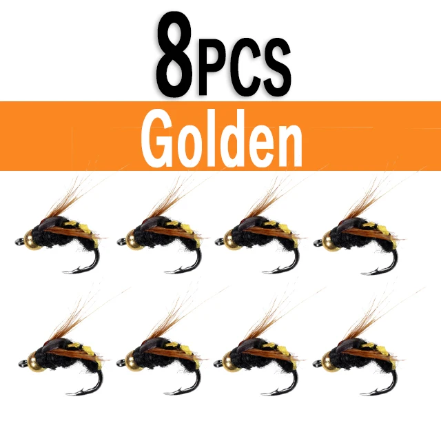 8pcs Golden