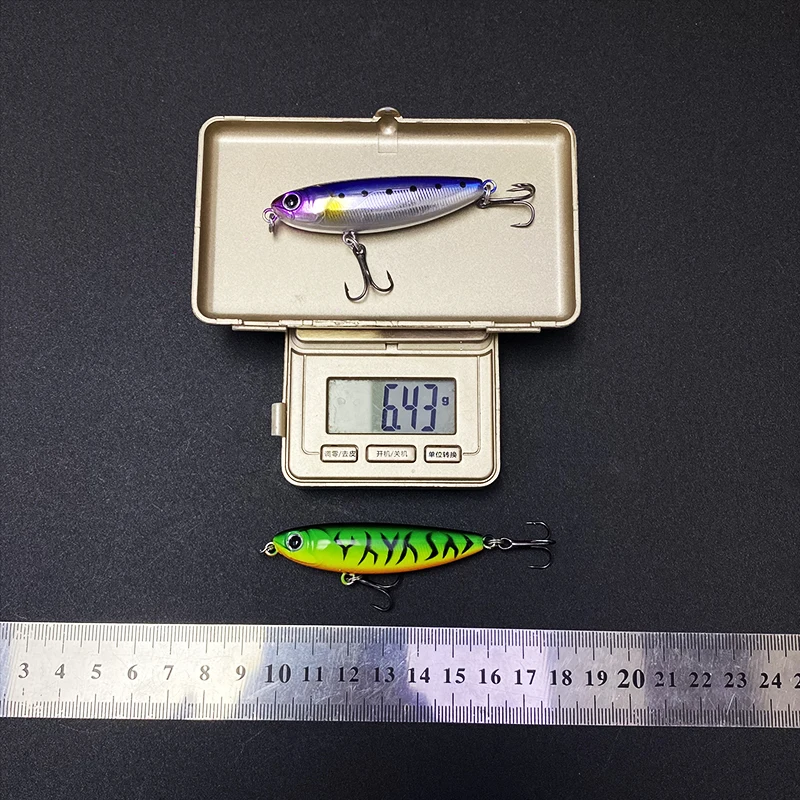 Señuelos de Pesca con lápiz flotante, cebo duro Artificial para trucha, lubina, Lucio, Swimbait, Wobbler, aparejos 3D, 60mm, 6,4g - imagen 5