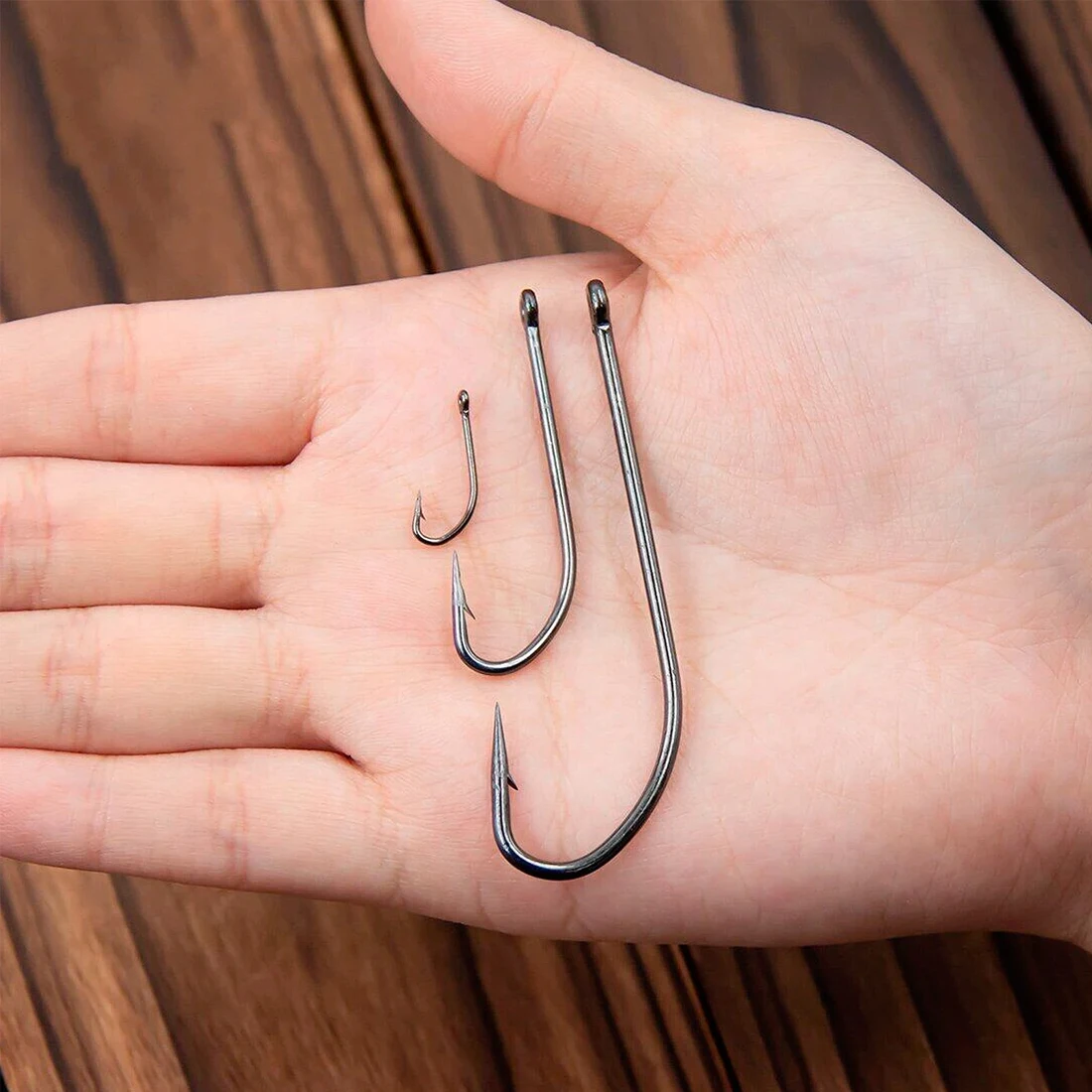 FishTrip-anzuelos de pesca de caña larga para agua salada, anzuelos de pesca de caña larga para agua dulce, 1X fuerte 3X largo - imagen 5
