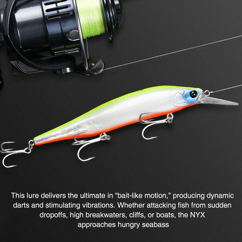 TSURINOYA 115S NYX SinKing Minnow Jerkbait 18,5g 115mm sistema de agua salada señuelo de pesca profesional Artificial - imagen 3