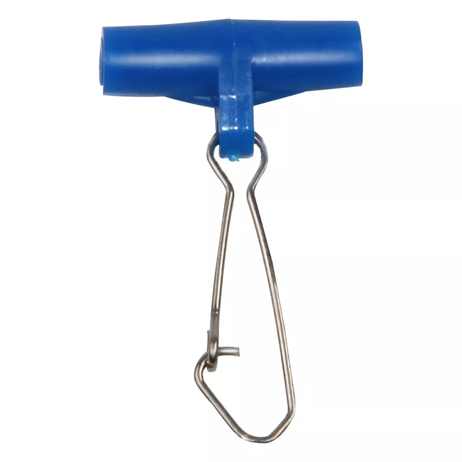 Toboganes de plomo para sedal de pesca de alta resistencia, cabezal giratorio de plástico azul con doble bloqueo, bonito deslizador de plomo para pesca a presión, 25 uds. - imagen 4