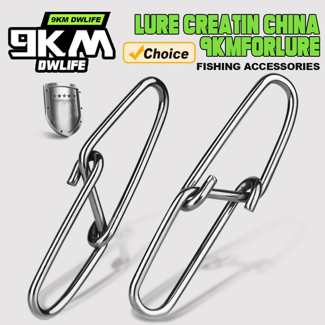 9KM Snap Duo Lock Link - Conector rapido para crankbait inoxidable