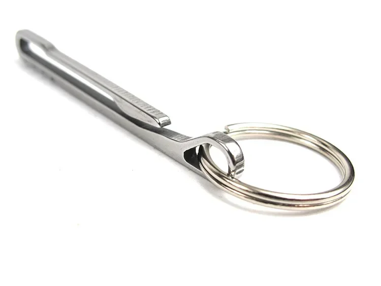 Herramienta multifunción EDC para exteriores, billetera, llavero de acero inoxidable, cierre, mosquetón, Clip para dinero, accesorios para acampar - imagen 5