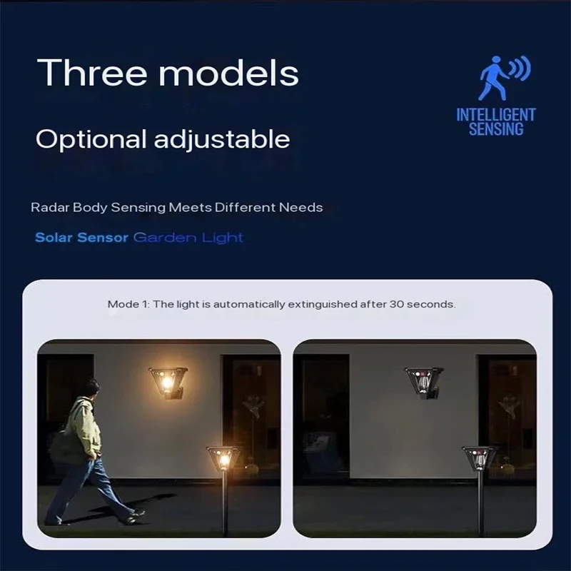 Paquete de luces solares para exteriores, bombilla LED de tungsteno impermeable con Sensor de movimiento, lámpara de pared para decoración de jardín, césped y Camping, 2 en 1, 1 ~ 2 unidades - imagen 4