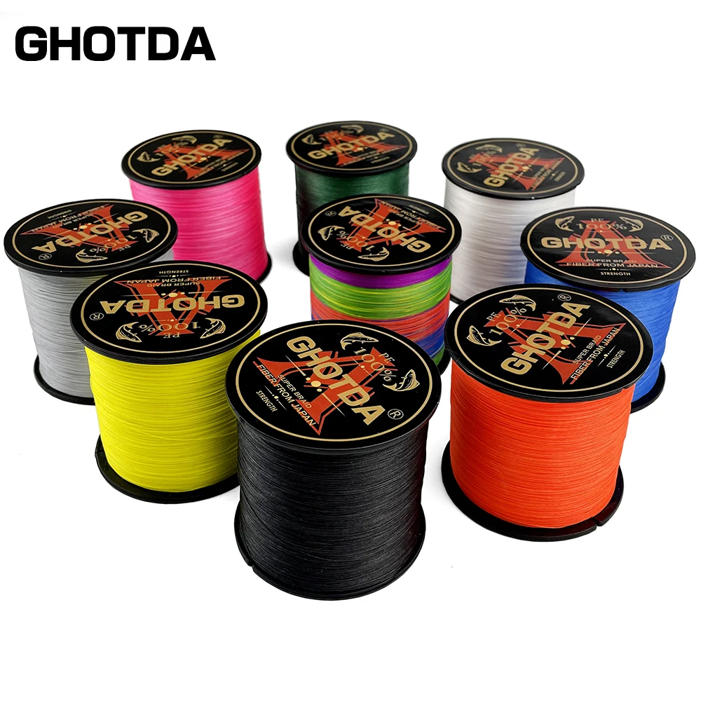Ghotda-sedal de pesca trenzado superfuerte 8X, multifilamento Multicolor, para carpa, 1000m-300m, equipo de pesca - imagen 4