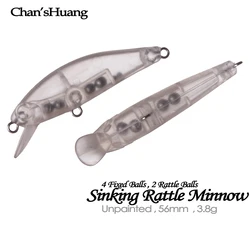 Señuelo Minnow Artificial Chan'sHuang 5,6 cm con sonajero hundido