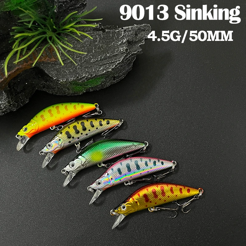 Señuelos de pesca de trucha, 4,5g, 50mm, hundimiento, pececillo, Eden 50S, cebo duro Artificial ABS, pesca de agua dulce, equipo de cebo Twitch - imagen 2