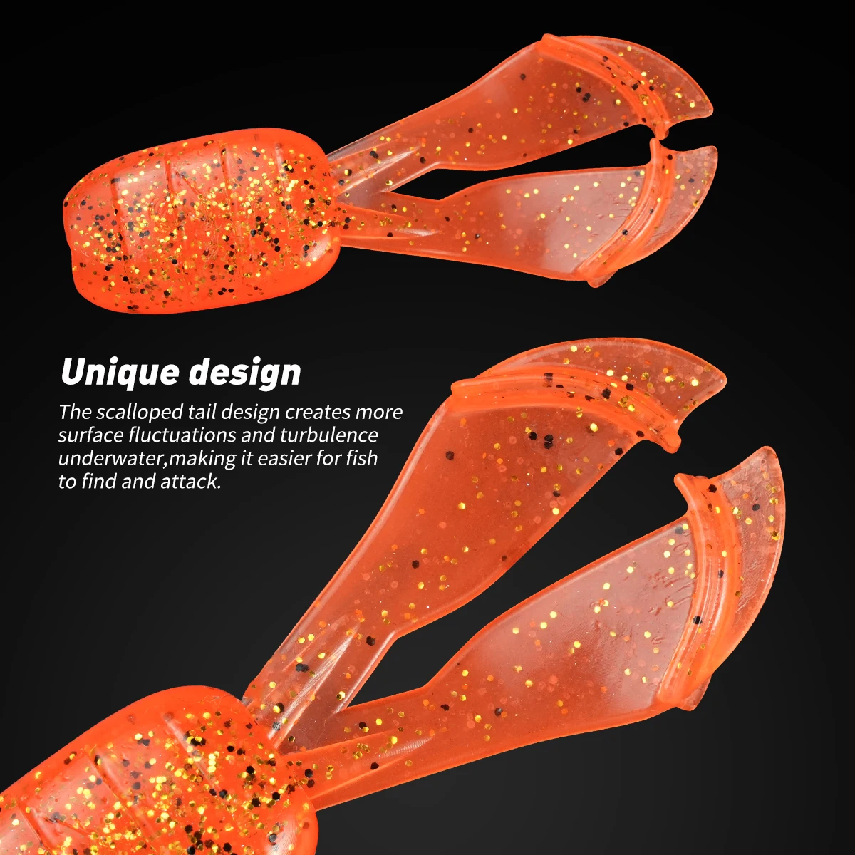 Señuelo de plástico blando flotante TPR, 6 piezas/pkt, 7cm, 4,5g, cebo de pesca de camarón, anzuelo aparejo, Weedless Drop Shot - imagen 4