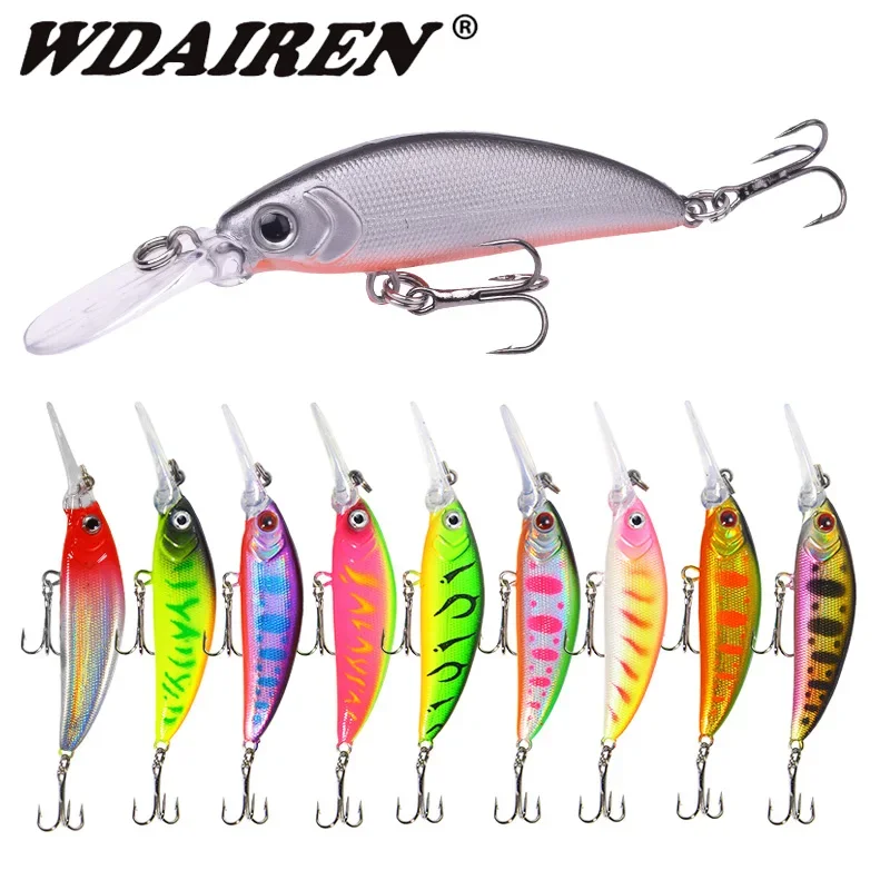 Señuelo de pesca Minnow, Wobblers que se hunden, 7cm, 5,7g, cebo duro Artificial de plástico, Crankbait para lubina, carpa, Lucio, aparejos Jerkbait, 1 ud.