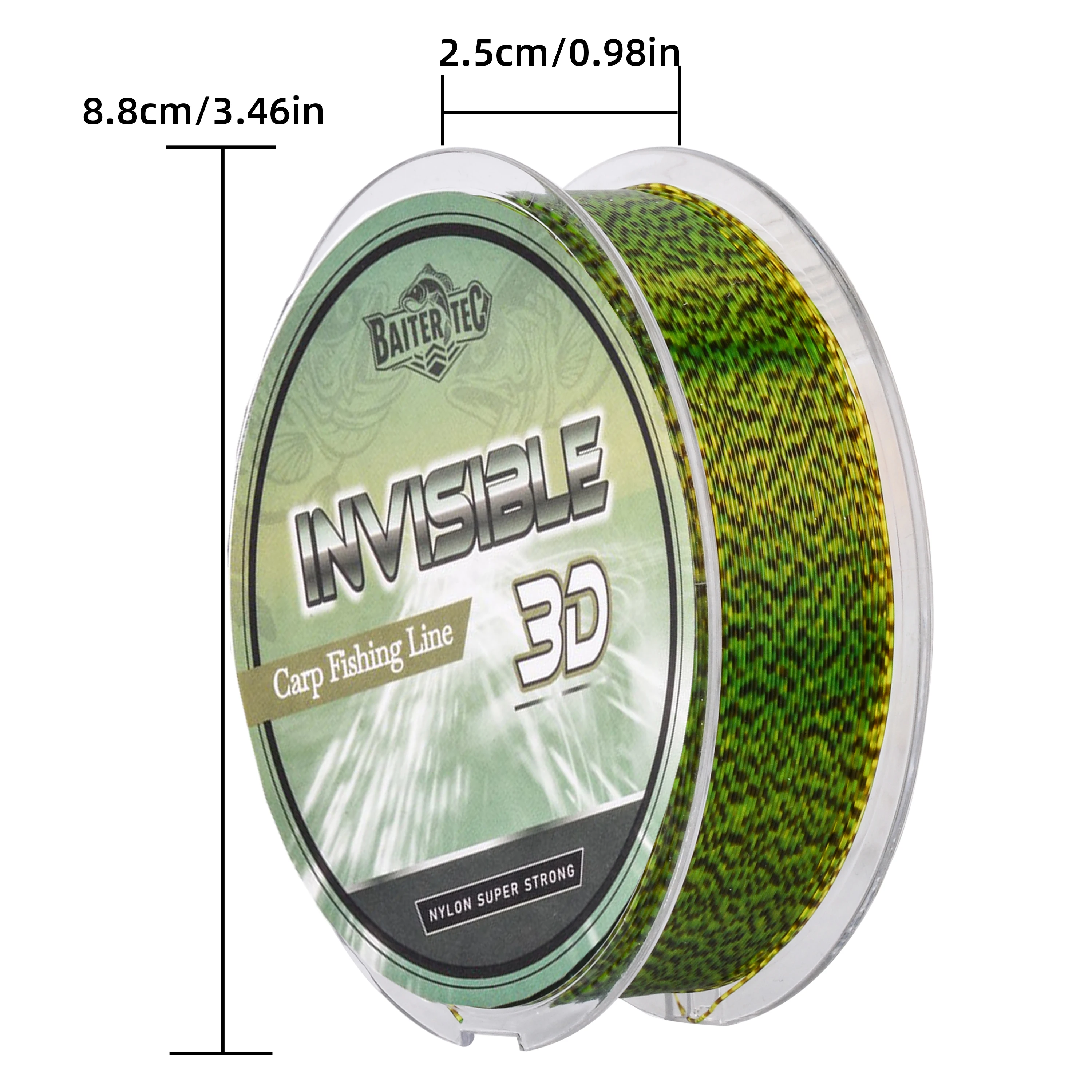 Línea de pesca Invisible de 100M, línea de revestimiento de fluorocarbono moteado, 0,14mm-0,50mm, 4,13LB-34,32LB, línea manchada súper fuerte - imagen 3