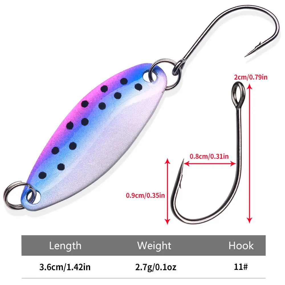5 uds cebo para trucha cuchara de Metal señuelo de pesca Wobbler fundición Jigging accesorios de aparejos de pesca - imagen 4