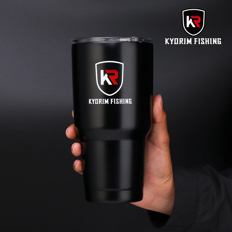 KYORIM Taza térmica de acero inoxidable negro mate aislante - imagen 3