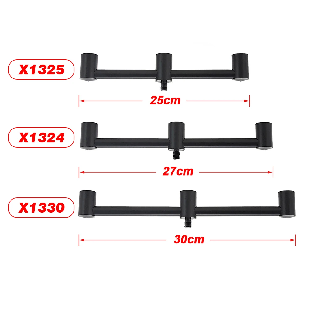 Soporte de aluminio para caña de pescar, 1 unidad, barras de zumbido para 3 cañas de pescar, aparejos de pesca - imagen 2