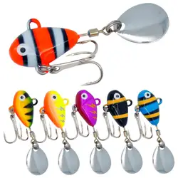 Cebo de pesca afilado de 5cm/12g, simulación 3D realista, ojo de pez, compuesto de Metal, lentejuelas, cebo duro para pesca al aire libre