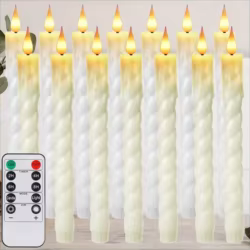 Velas LED cónicas con mando a distancia – Sin llama parpadeante