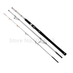 Caña de pescar portátil para balsa de barco, cebo giratorio súper duro, caña de pescar de carbono de 1,8 M, 2,1 M, 2,28 M, caña de pescar de remolque