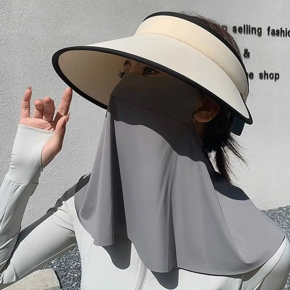 Máscara de protección solar de seda de hielo diaria, máscara de protección UV fina y transpirable, cubierta facial para bicicleta y ciclismo - imagen 3