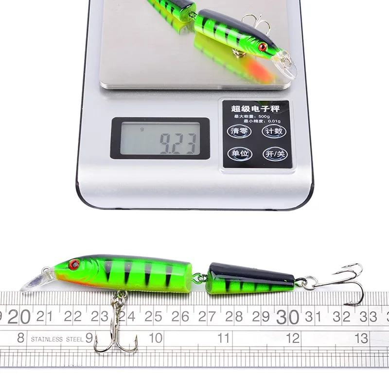 Señuelo de pesca de Lucio Wobblers, 1 unidad, 10,5 cm, 9g, secciones artificiales multiarticuladas, cebo Crankbait, accesorios de pesca de peces falsos - imagen 3