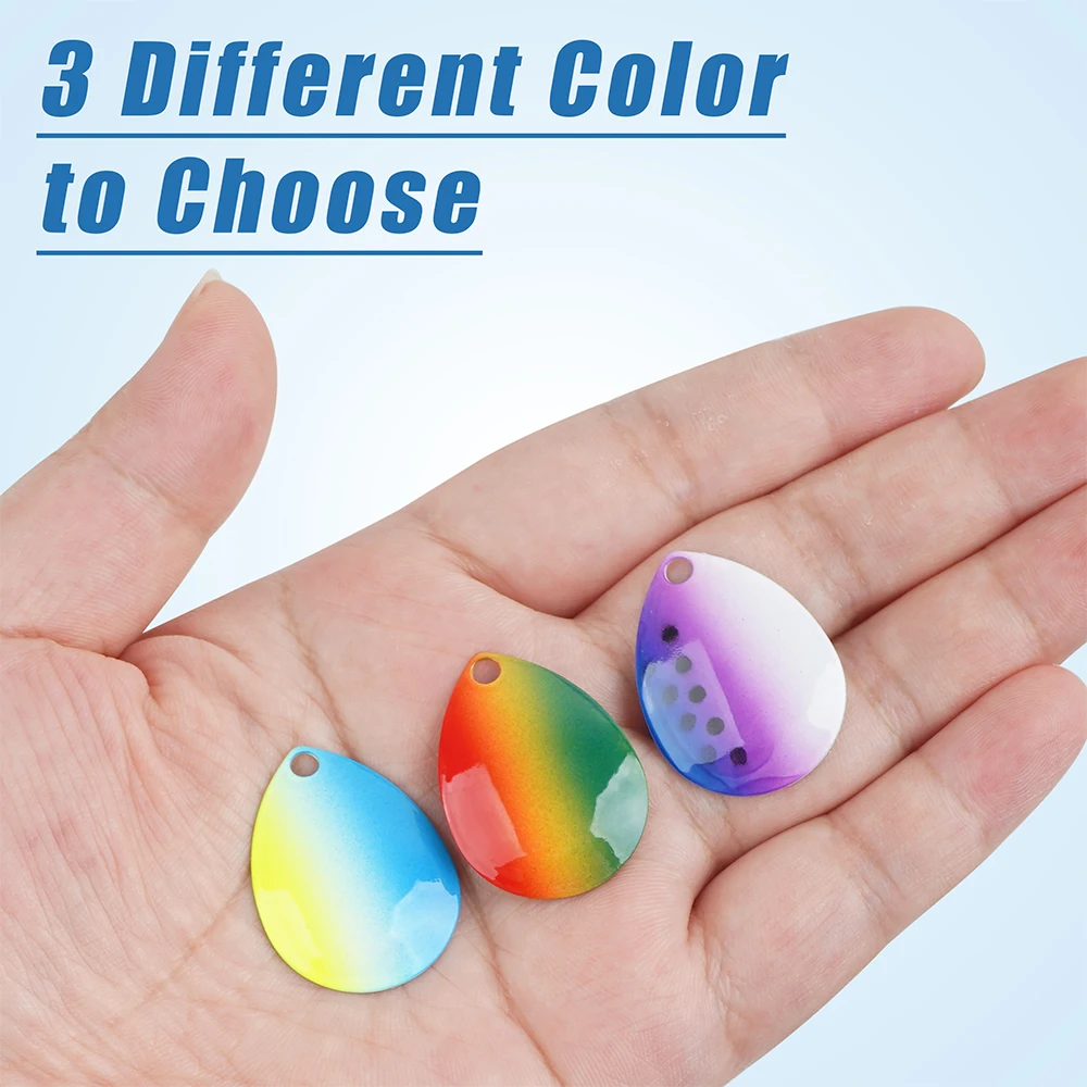 15 Uds señuelo de pesca Spinner cuchillas cuchara de Metal señuelo Walleye Rig accesorios DIY para Spinnerbait Buzzbait señuelo de lubina aparejos de pesca - imagen 5