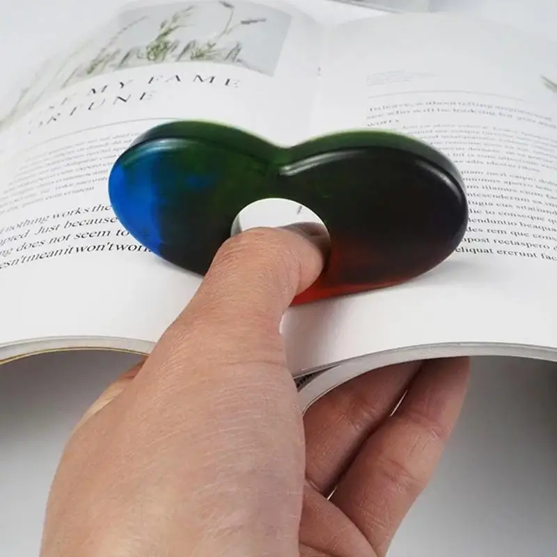 Marcapáginas de pulgar hecho a mano, Molde de resina Epoxy de cristal, soporte de página de libro, molde de silicona, herramienta de accesorios de lectura para manualidades DIY - imagen 5