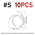 10pcs s silvery