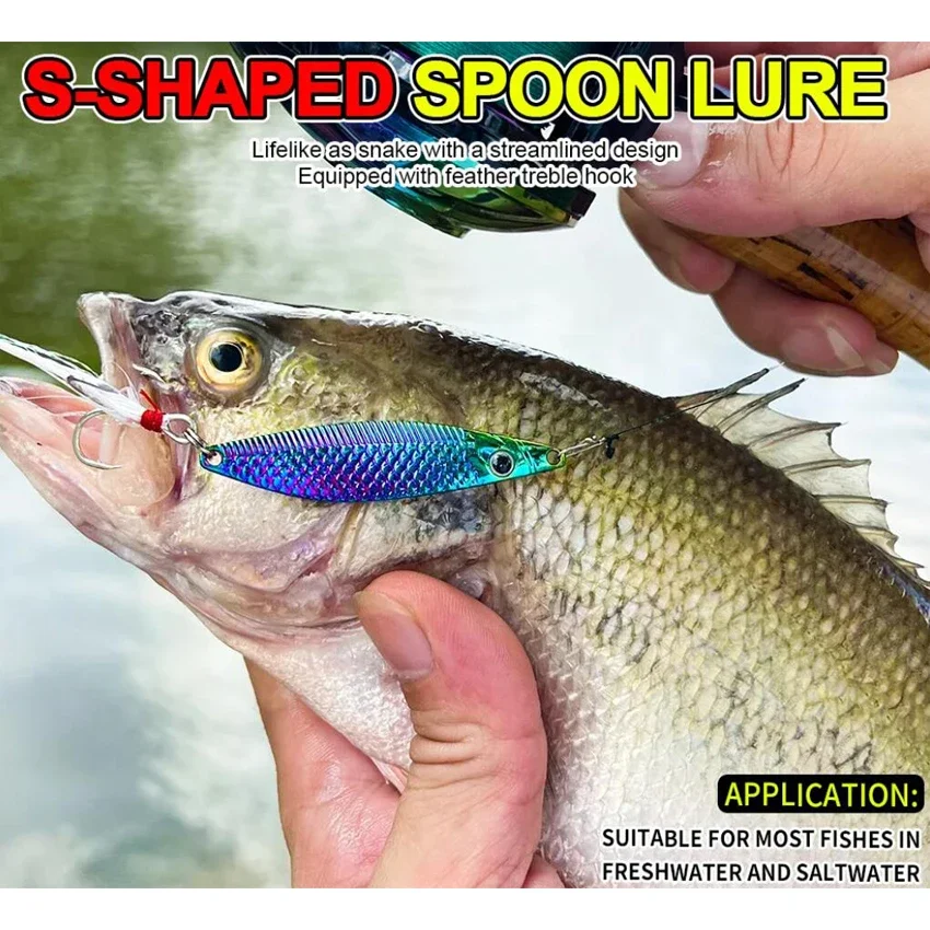 12 Uds. Señuelos tipo cuchara de pesca de trucha de Metal, cebos de Jigging, 7g, 10g, 15g, 20g, 25g, Crankbait, Spinner Artificial, cebos duros para trucha y lubina - imagen 5