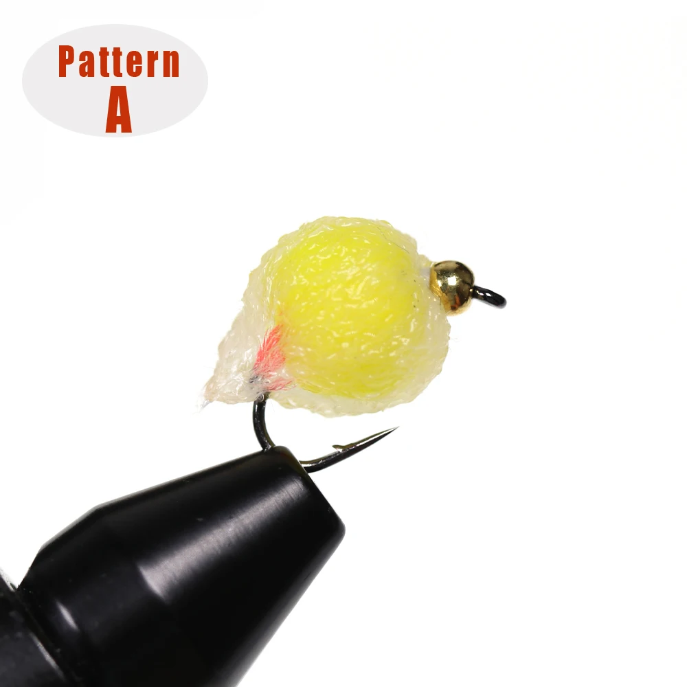 Wifreo 8PCS # 12 cabeza de cuentas de latón huevo mosca Glo insecto salmón pez ovillo hundimiento rápido moscas húmedas trucha señuelo Steelhead pesca señuelo cebo - imagen 3