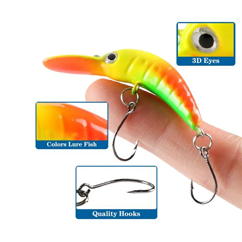 6 uds Micro gusano plástico cebo falso cebo duro Artificial señuelo biónico trucha Pike Bass accesorios de pesca - imagen 4