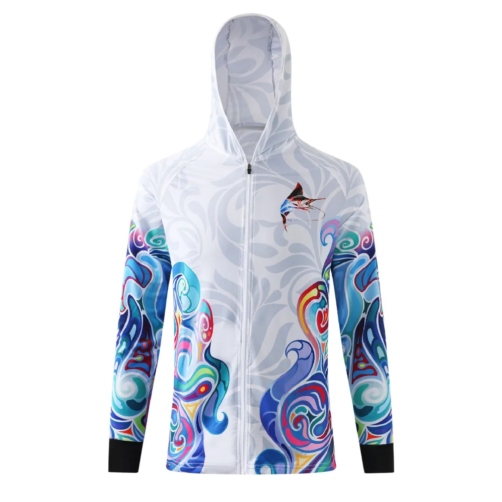 Camisa con capucha para hombre, ropa de pesca, abrigos de Wader, ropa de mar, Jersey deportivo de secado rápido, novedad de 2023 - imagen 3