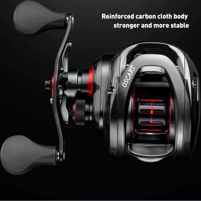 Carrete de Baitcasting y Baitcaster para agua salada, bobina multiplicadora de Baitcasting con carrete de repuesto para pulpo, 9BB 5,4: 1 7,1: 1 - imagen 4