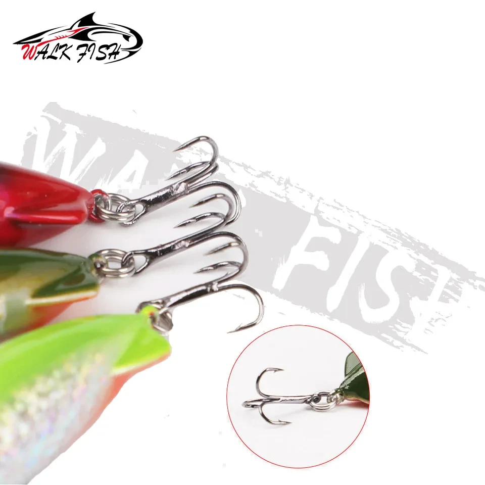 WALK FISH-señuelo de Pesca flotante, cebo duro, anzuelo triple, ojos 3D, 50mm, 3,1g, 1 piezas - imagen 5