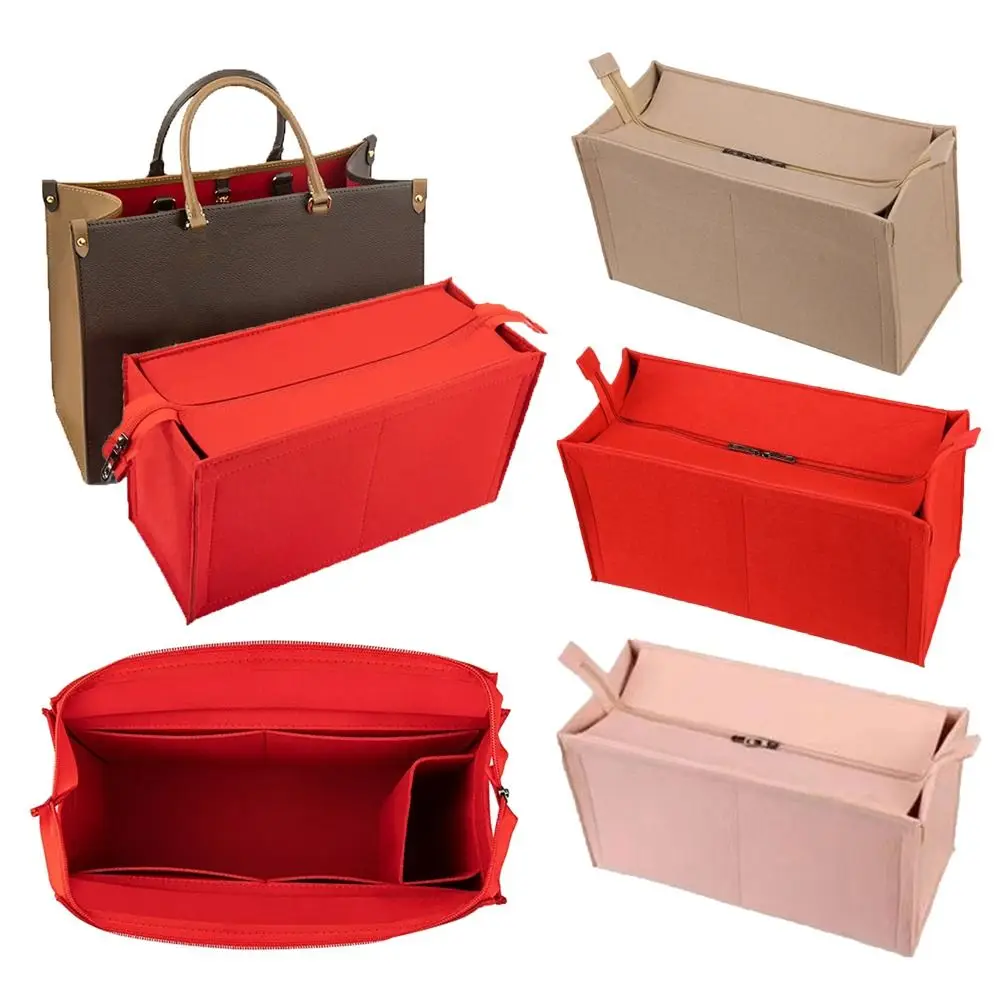 Bolso de fieltro duradero, bolsa de inserción, soporte para organización, forro de bolso, almacenamiento, bolsa interna portátil para LV Onthego