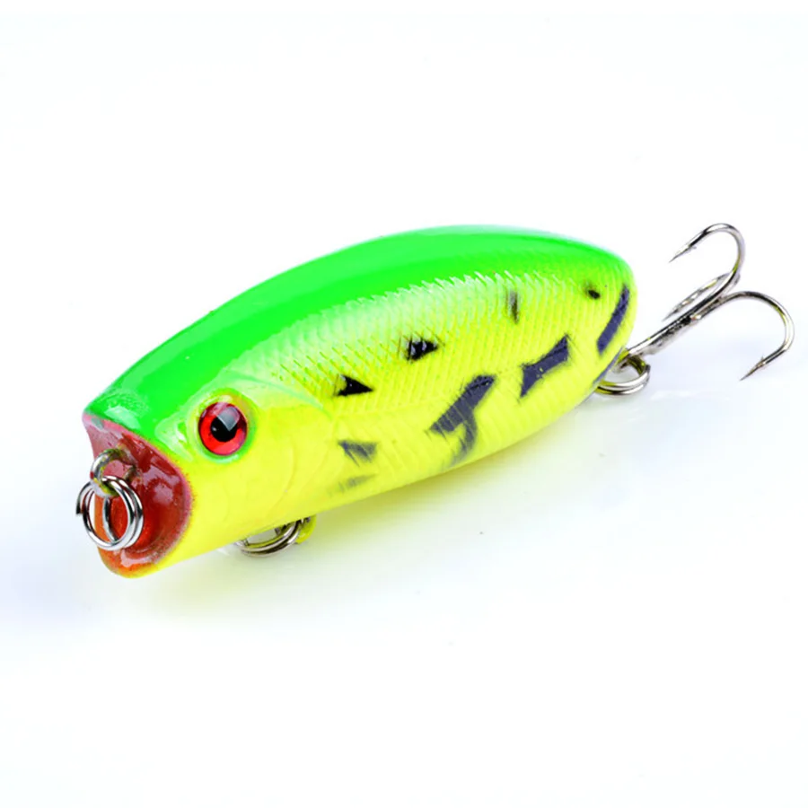 Señuelos de Pesca flotantes Popper Crankbait, Wobblers Topwater, aparejos de pesca, cebo Artificial, Lucio duro, carpa, Swimbait, 5 unids/lote por caja - imagen 5