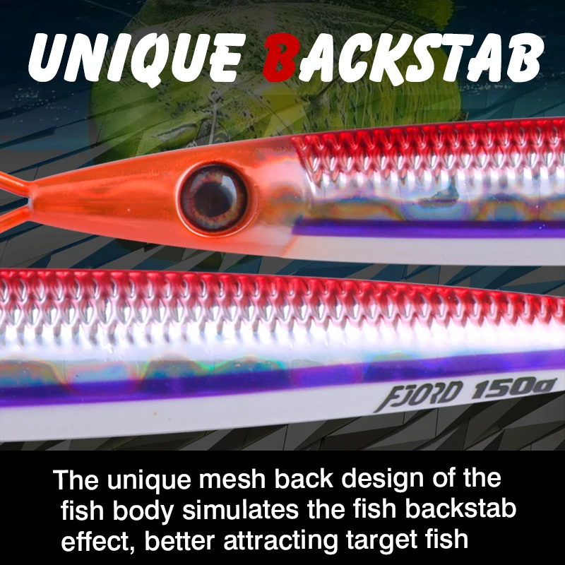FJORD 150g 200g velocidad Jigging Señuelos de Pesca cebos duros Swimbaits plantilla de Metal aparejos de pesca de agua salada de mar recién llegados 2024 - imagen 5