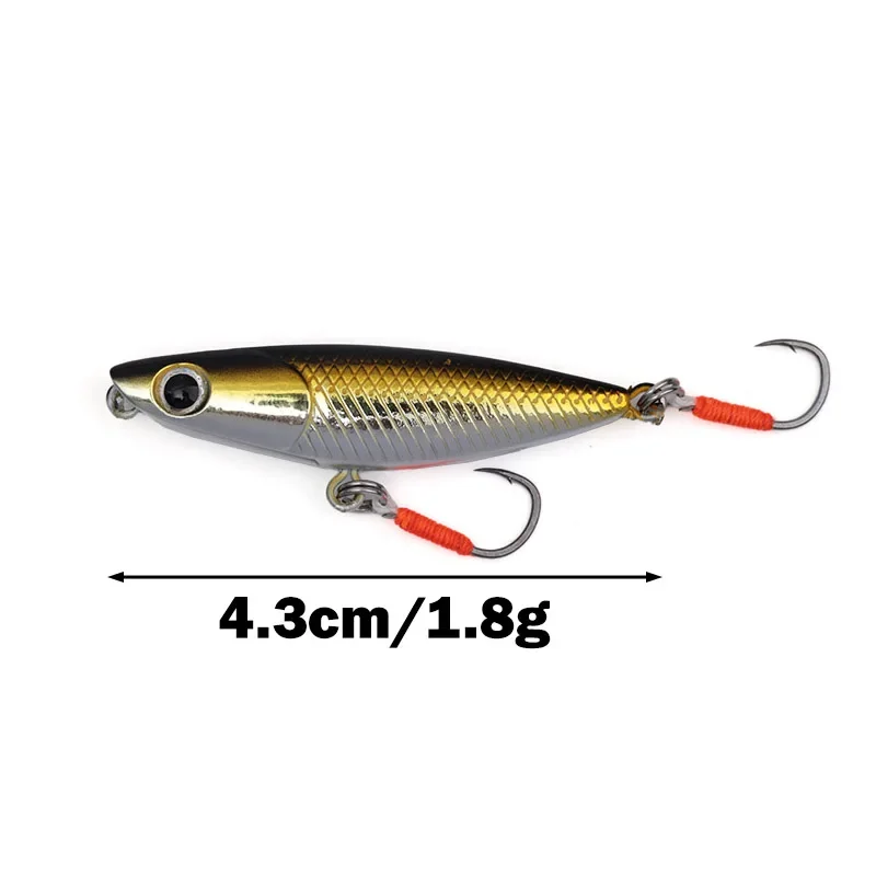 1 Uds 4,3 cm 1,8g señuelo de Pesca con lápiz flotante perros de agua superior cebos duros Wobbler cebo duro Artificial aparejos de Pesca - imagen 2