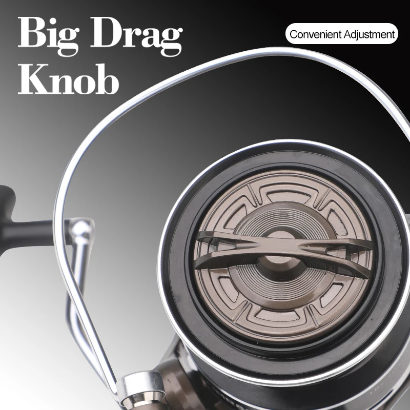 Carrete giratorio ROLLFISH para agua salada: relación 4,1: 1, arrastre de 8 kg, carrete de metal/mango plegable para fundición larga y viajes" - imagen 2
