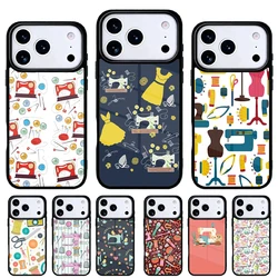 Funda iPhone con diseño de máquina de coser, carcasa trasera