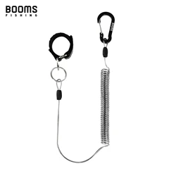 Booms Fishing T01 Cordón espiral con mosquetón para caña de pesca