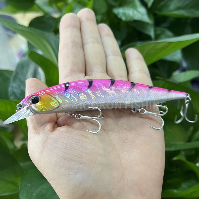 Señuelos flotantes para pececillos, 120mm, 17g, cebo Artificial, trucha, lubina, accesorios de Pesca de carpa, Wobblers de Pesca con cuello, Pesca Isca M084 - imagen 3