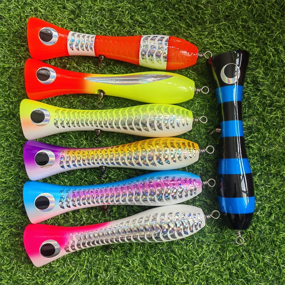 Señuelo Topwater GT MUKUN – Popper de madera para agua salada
